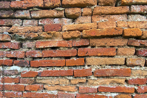 The old brick wall has space for text. Suitable for design work Interior work