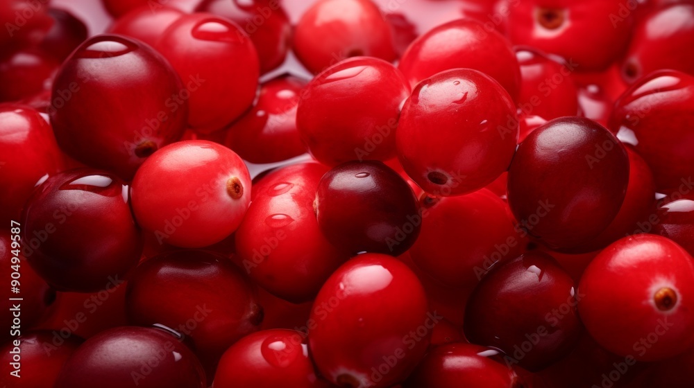 Lots of fresh cranberries. ai generated art image Lots of fresh cranberries. ai generated art image