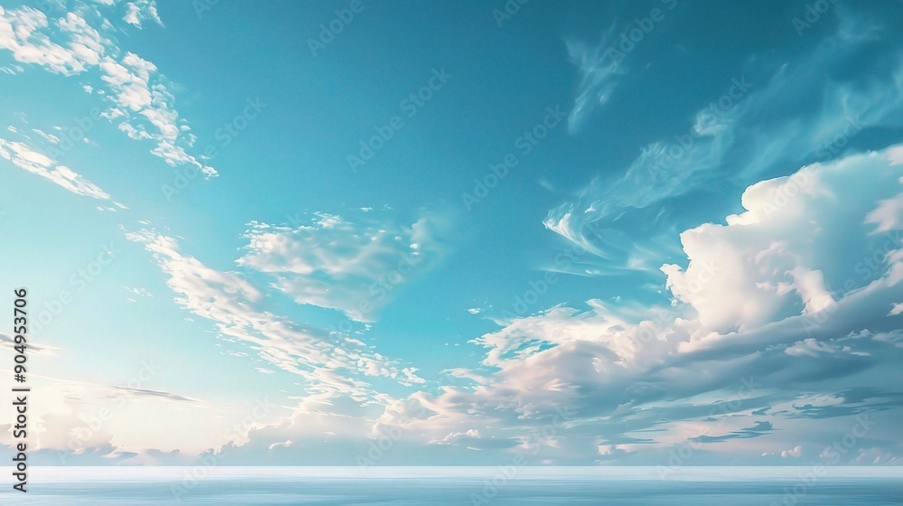 Azure Dreamscape: Ocean Horizon Meets Endless Sky Azure Dreamscape: Ocean Horizon Meets Endless Sky