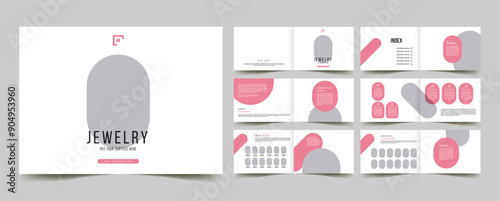 jewelry landscape portfolio brochure template design