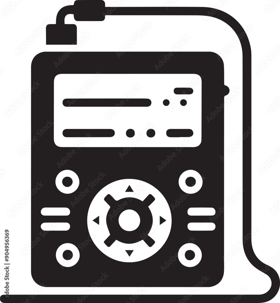 Fototapeta premium walkman vector silhouette illustration