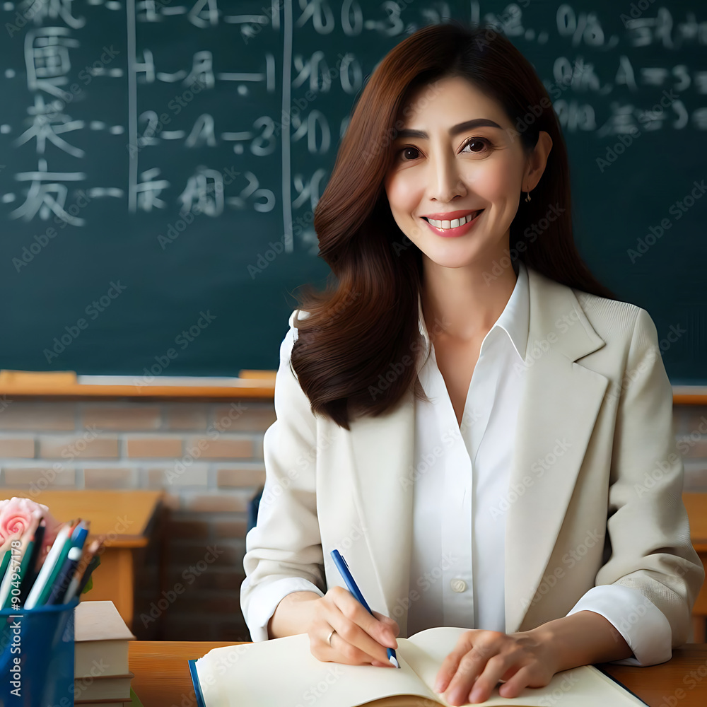 Teacher engages in teamwork in the school classroom, providing assistance to a schoolgirl during the less. generative ai
Teacher engages in teamwork in the school classroom, providing assistance to a schoolgirl during the less. generative ai