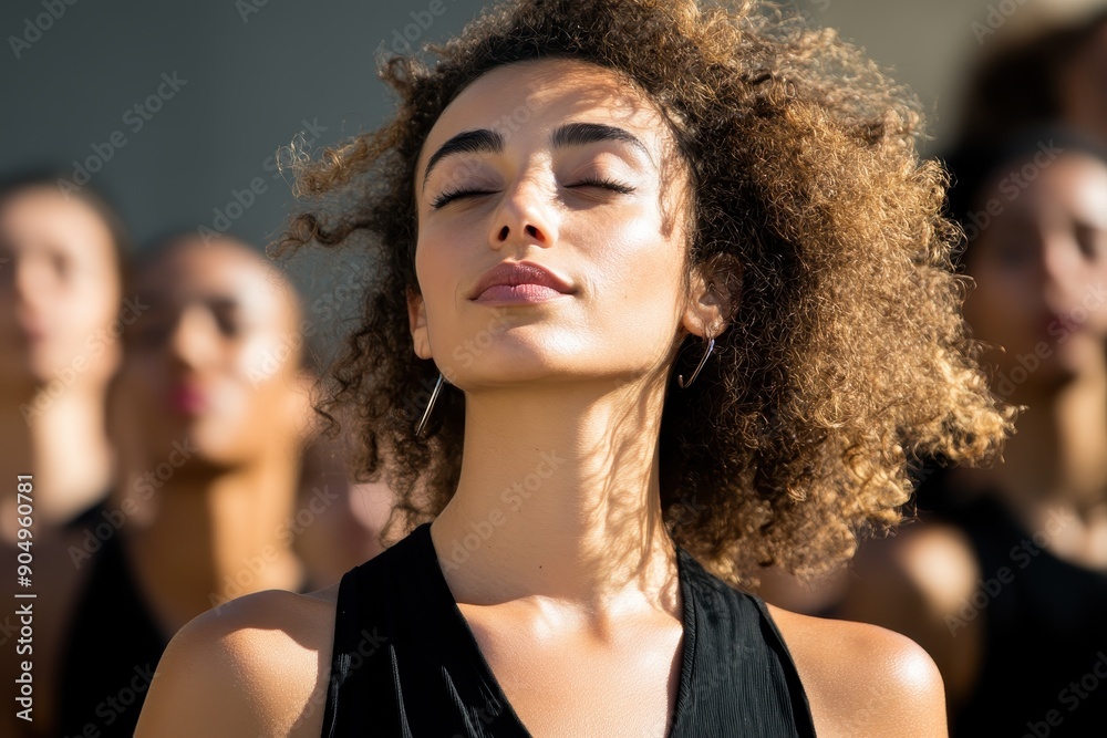 Dancers Practicing Graceful Movements Outdoors in Natural Light During a Warm Sunny Afternoon Dancers Practicing Graceful Movements Outdoors in Natural Light During a Warm Sunny Afternoon