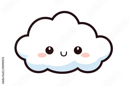 Cute cartoon cloud illustration