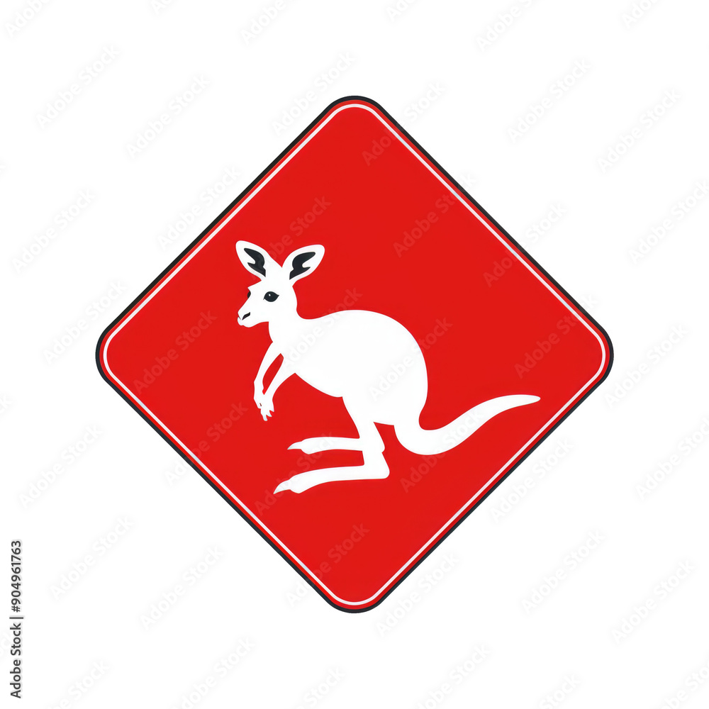 beware kangaroo sign isolated on white or transparent png beware kangaroo sign isolated on white or transparent png