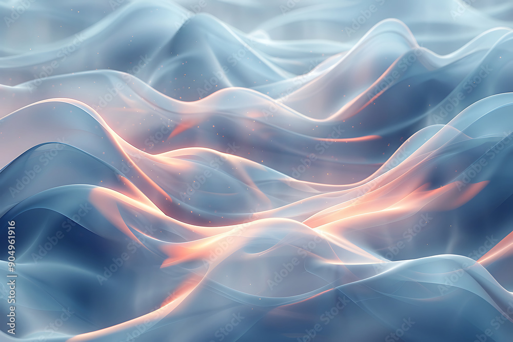 Singular intricately flowing colored smoke stream digital painting. Singular intricately flowing colored smoke stream digital painting.
