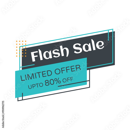 A promotional sale banner for a flash sale with discounts up to 80% off.