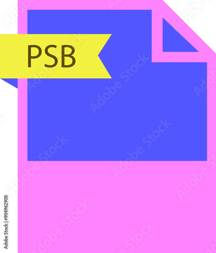 PSB File format icon roe color fill