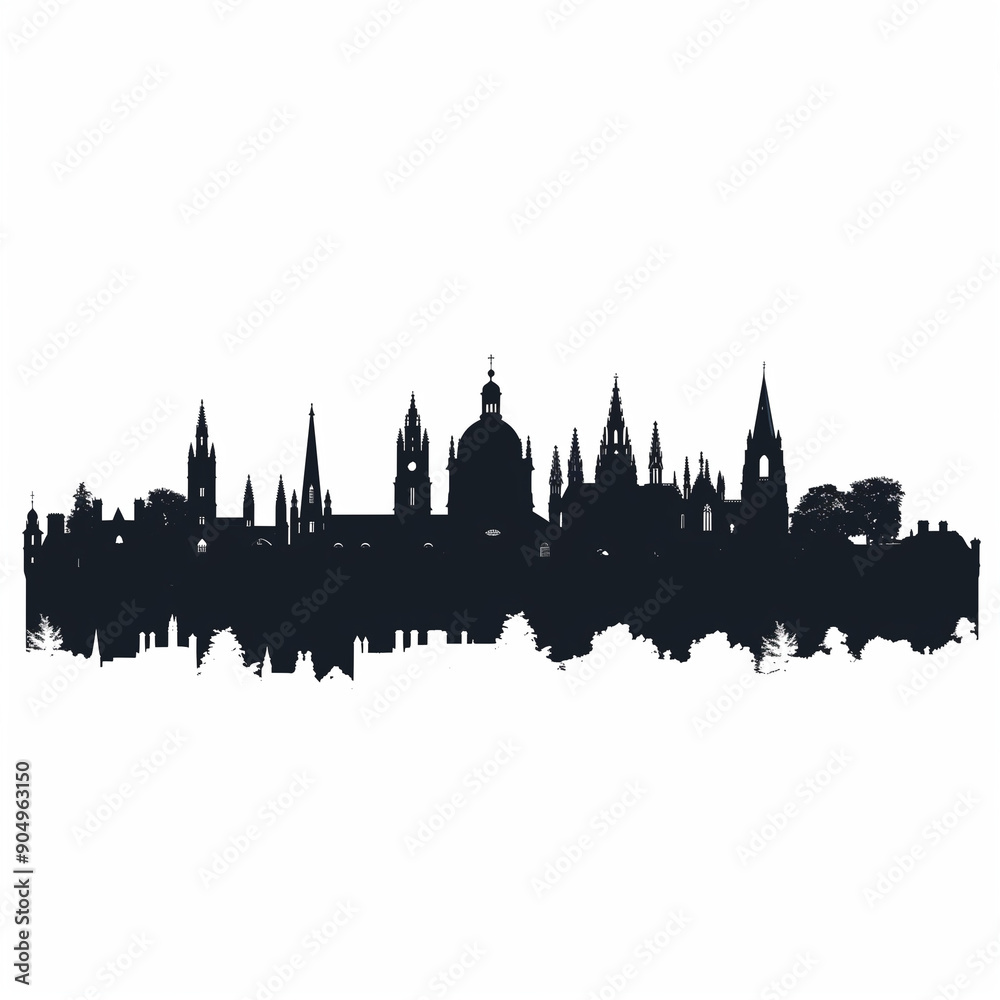 silhouetten, silhouette, stadt, vektor, bauwerk, oxford, london, architektur, london, silhouetten, silhouette, stadt, vektor, bauwerk, oxford, london, architektur, london,