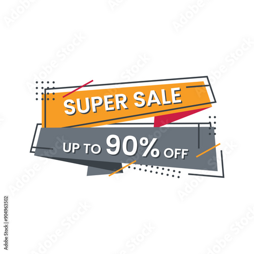 Sale advertisement banner is representing up to 90% sale for you
