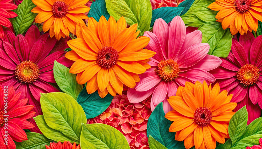 Vibrant Abstract Floral Pattern Vibrant Abstract Floral Pattern