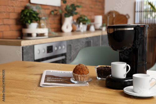 Modern coffee machine with ...