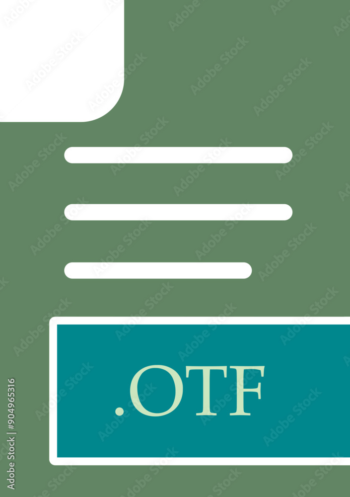 OTF File format icon fill inside OTF File format icon fill inside