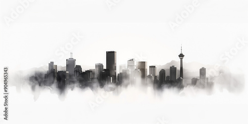 calgary, kanada,  city, skyline, silhouetten, stadt, silhouette, bauwerk, heckscheibenaufkleber, aufkleber, vorlage, umriß, kanten, vektor, verwischt, staub, auferstehung, explosion, shiloue