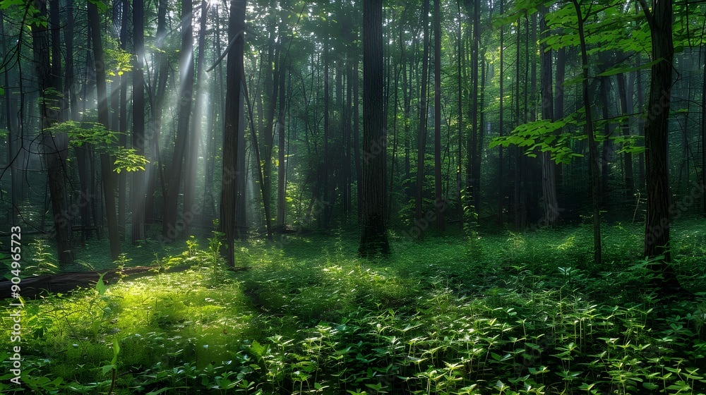 morning in the forest morning in the forest