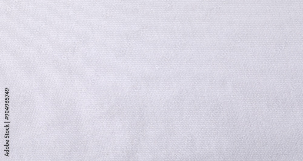 Fototapeta premium Texture of white fabric as background, top view