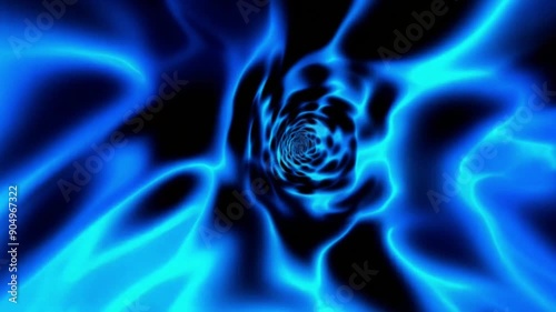 Blue saturated abstract fluid flame background loop