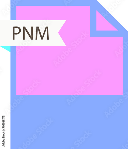 PNM File format icon roe color fill