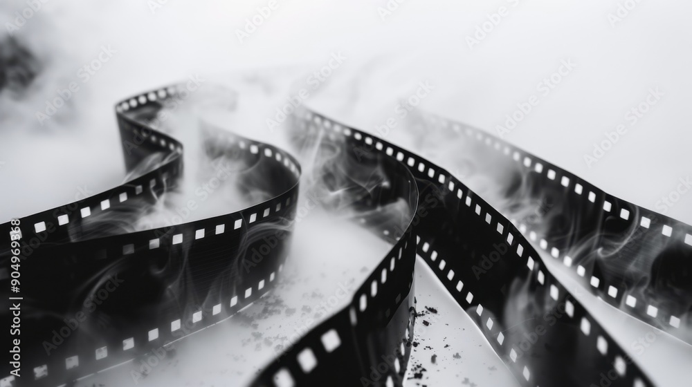 Film Frame 120. Analog Slide with Abstract Shape in Black and White Film Frame 120. Analog Slide with Abstract Shape in Black and White