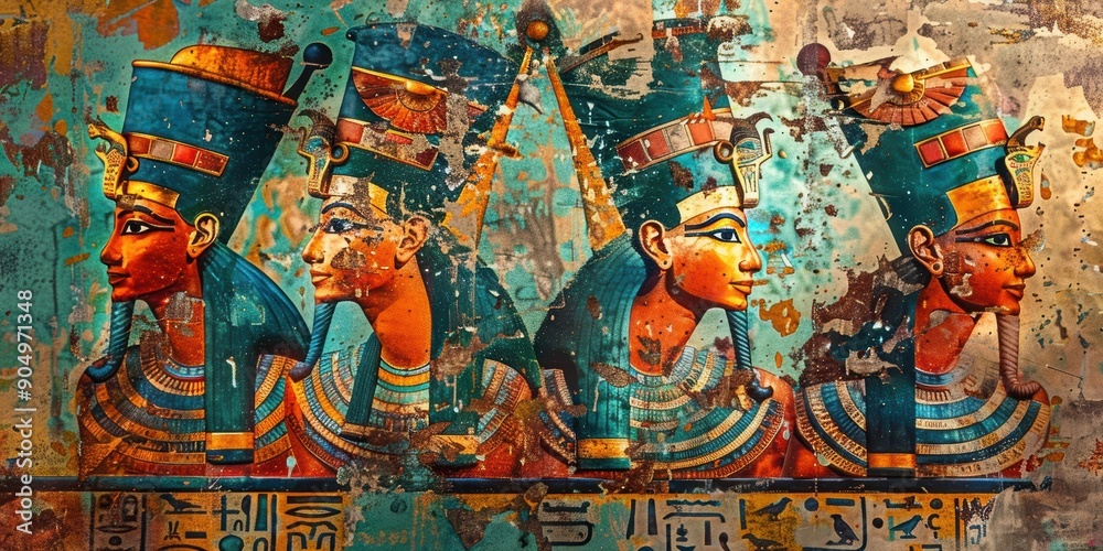 Ancient Egyptian Queens Mural Ancient Egyptian Queens Mural