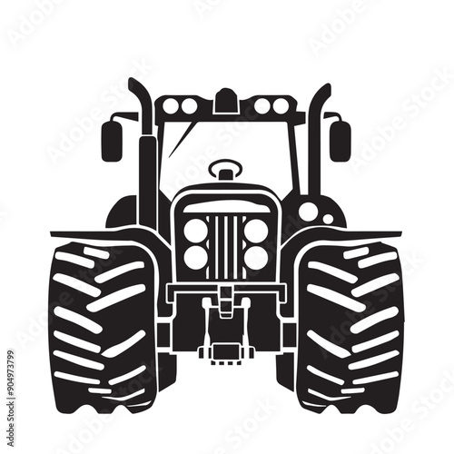 TRACKED TRACTOR in cartoon, doodle style . Image for t-shirt, web, mobile apps and ui. Isolated 2d vector illustration in logo, icon, sketch style, Eps 10, black and white. AI Generative