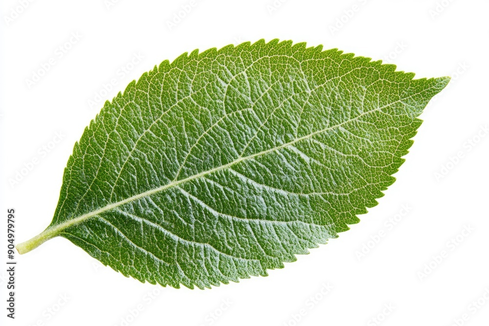 Apple Leaf, isolated on white background, full depth of field, ai Apple Leaf, isolated on white background, full depth of field, ai