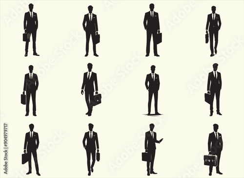 Business Man Silhouette Vector Illustration