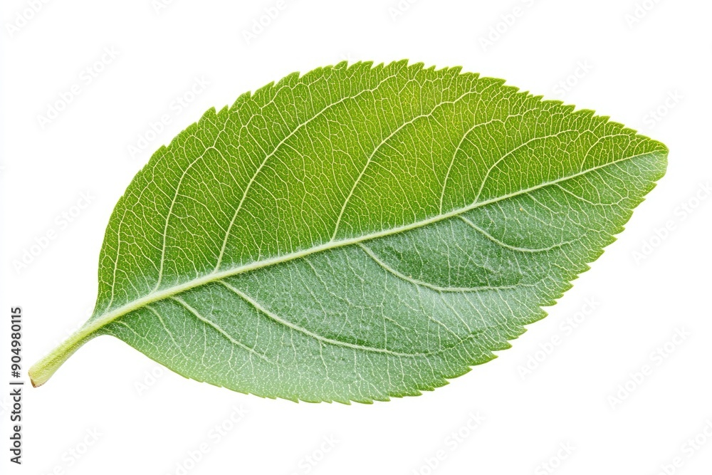 Apple Leaf, isolated on white background, full depth of field, ai Apple Leaf, isolated on white background, full depth of field, ai