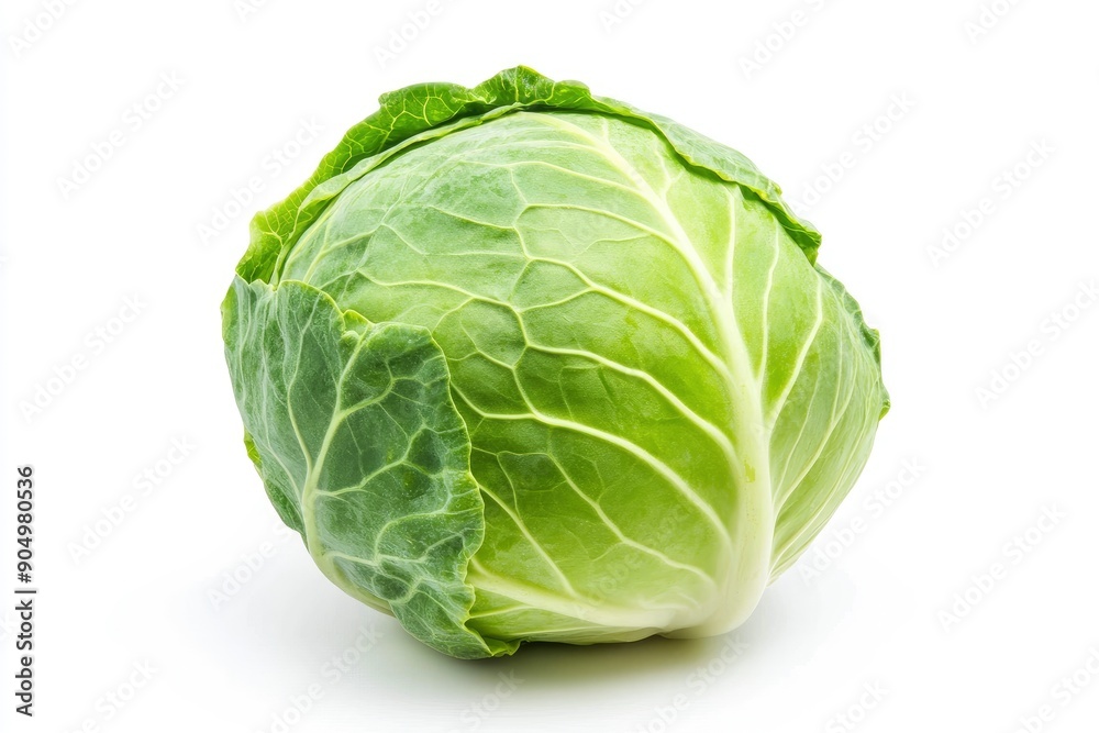 cabbage isolated on white background, full depth of field, ai cabbage isolated on white background, full depth of field, ai