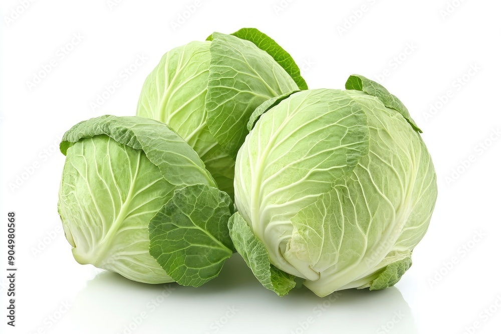 cabbage isolated on white background, full depth of field, ai cabbage isolated on white background, full depth of field, ai