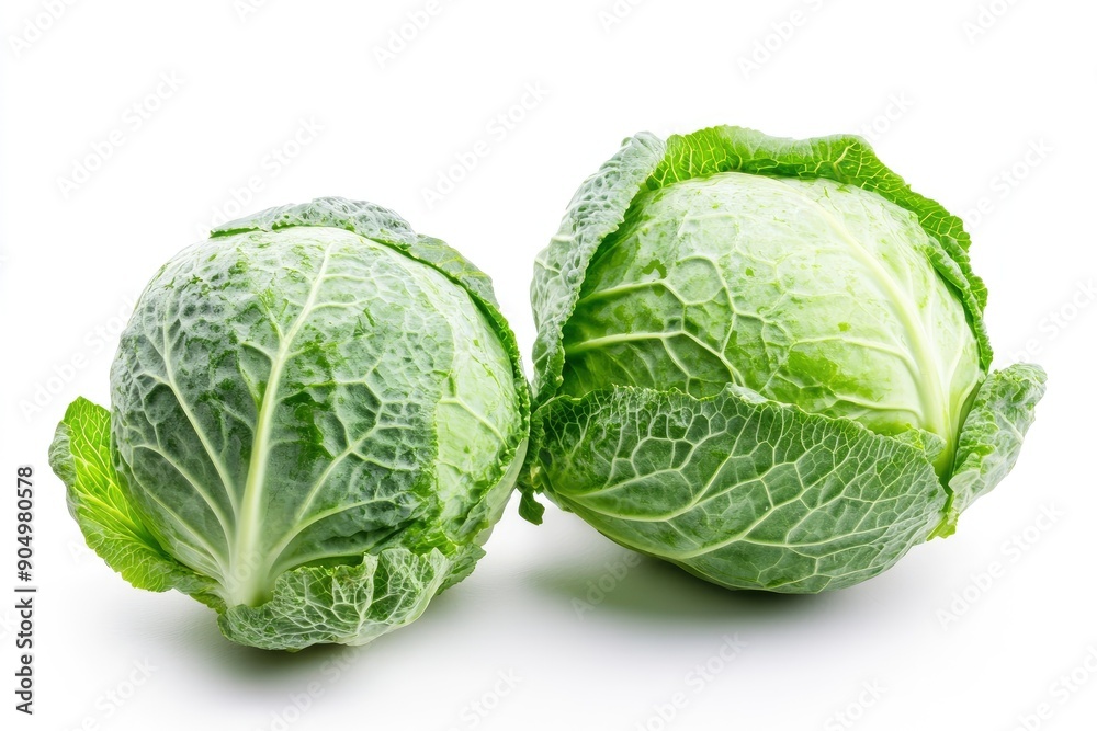cabbage isolated on white background, full depth of field, ai cabbage isolated on white background, full depth of field, ai