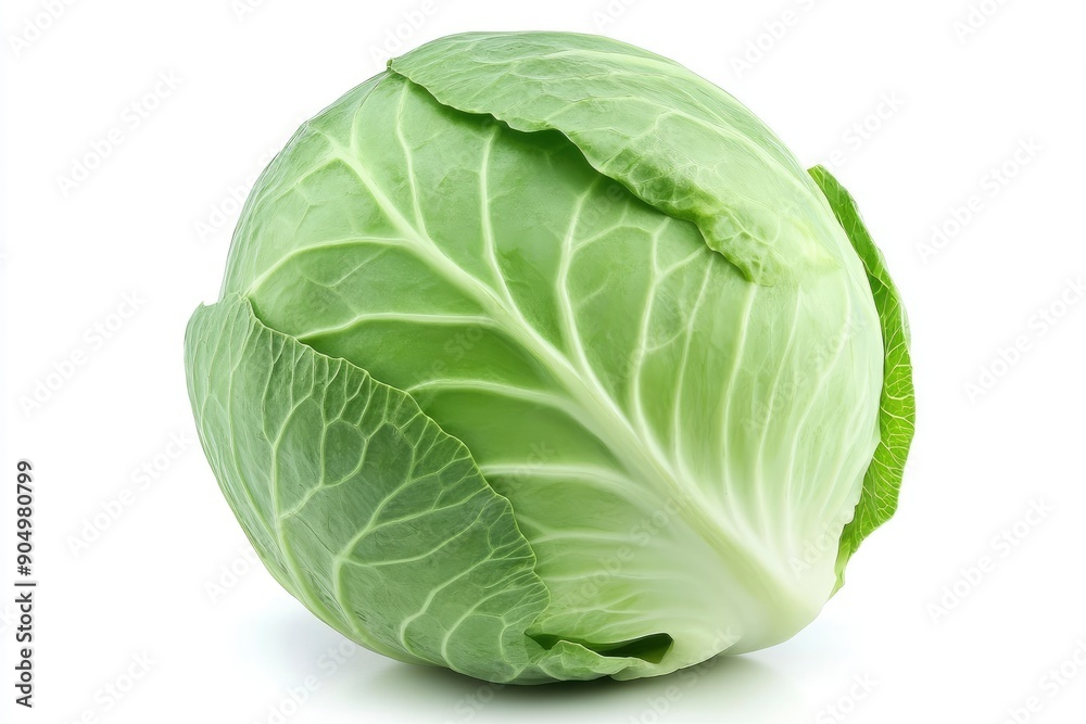 cabbage isolated on white background, full depth of field, ai cabbage isolated on white background, full depth of field, ai