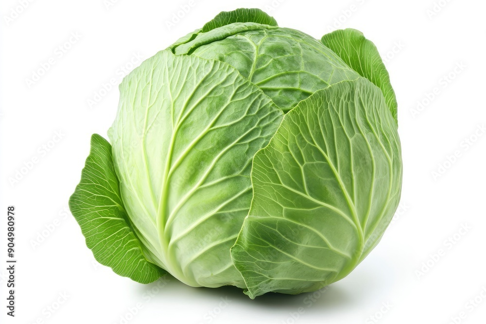 cabbage isolated on white background, full depth of field, ai cabbage isolated on white background, full depth of field, ai