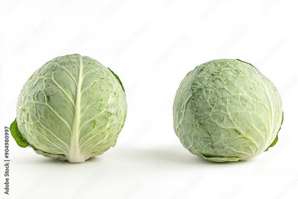 cabbage isolated on white background, full depth of field, ai cabbage isolated on white background, full depth of field, ai