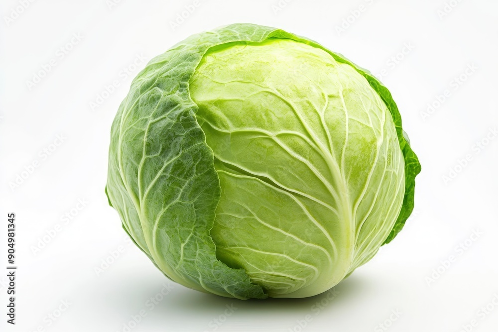 cabbage isolated on white background, full depth of field, ai cabbage isolated on white background, full depth of field, ai