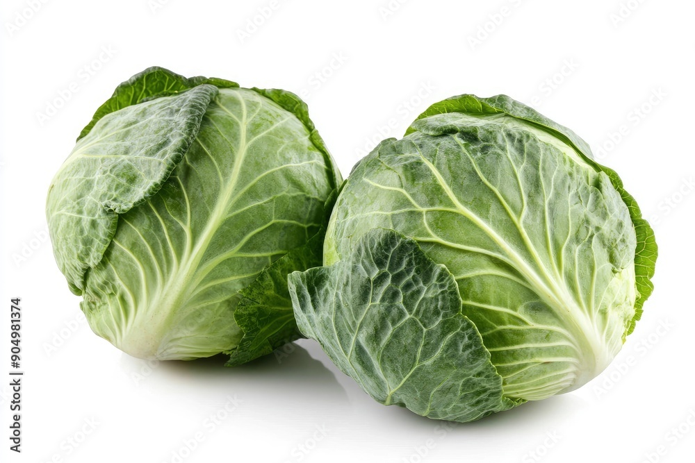cabbage isolated on white background, full depth of field, ai cabbage isolated on white background, full depth of field, ai