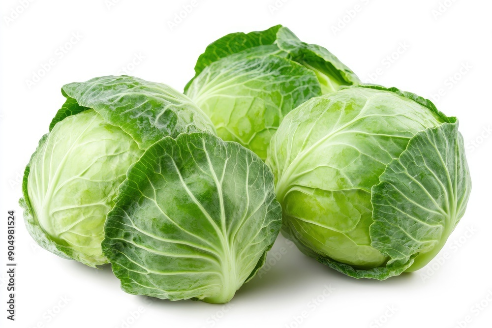cabbage isolated on white background, full depth of field, ai cabbage isolated on white background, full depth of field, ai