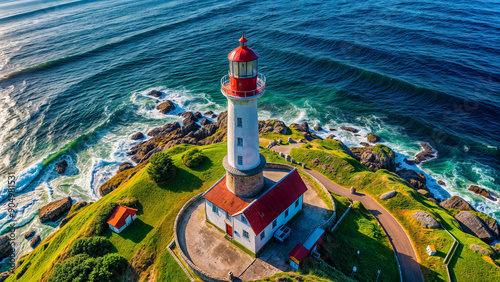 lighthouse, top view,