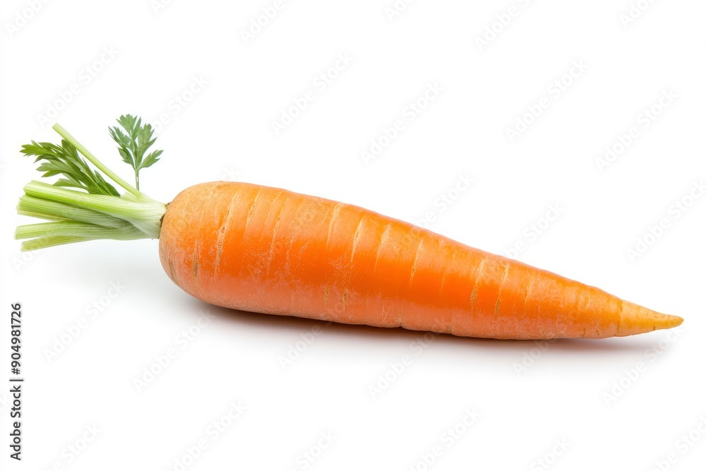 carrot isolated on white background, full depth of field, ai