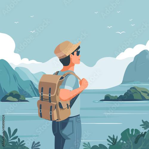 Tourism Travel Tourist Wild nature Summer Sea view