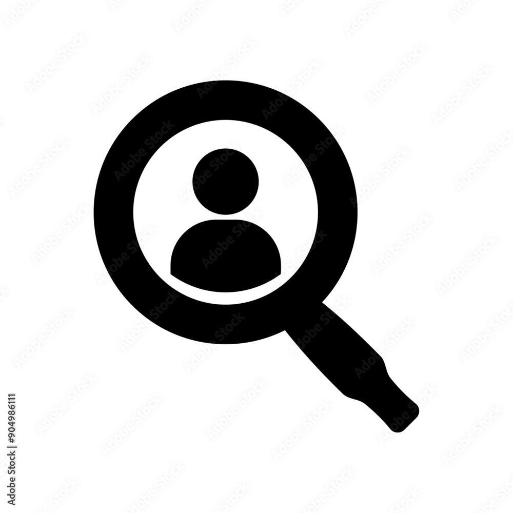 Search job vacancy icon on white Search job vacancy icon on white