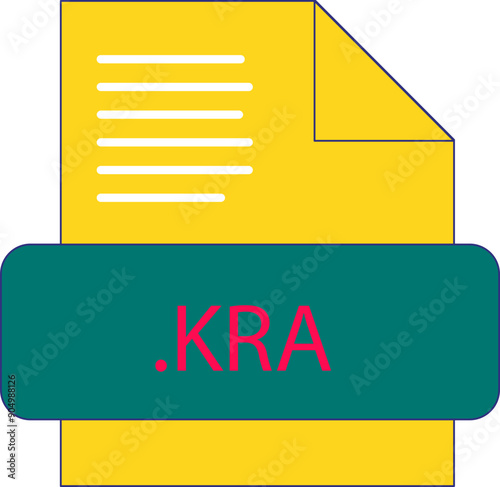 KRA File extension icon fill and bebes writting