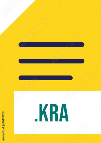 KRA File extension icon minimal colro fill