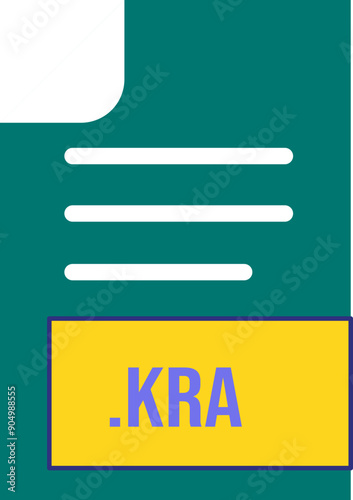KRA File format icon outline and fill