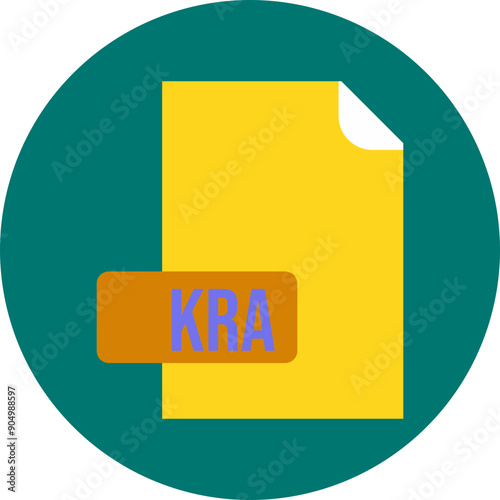 KRA File format icon rounded circle BG