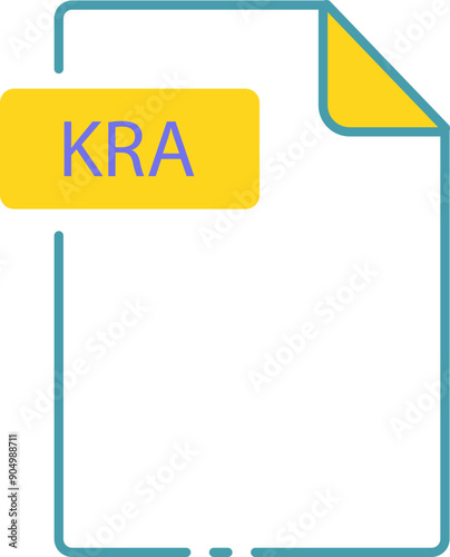 KRA File format minimal icon outline