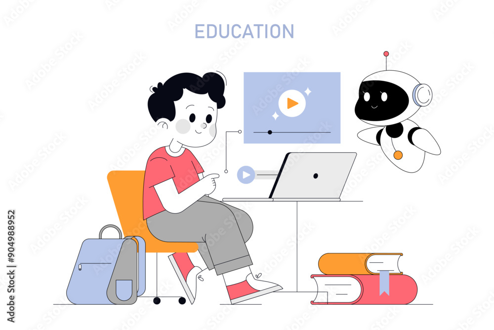 education. Flat Vector Illustration education. Flat Vector Illustration