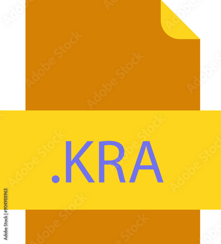 KRA File icon fill crisp corners with doted lines