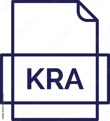 KRA File icon thick outline rounded corners
