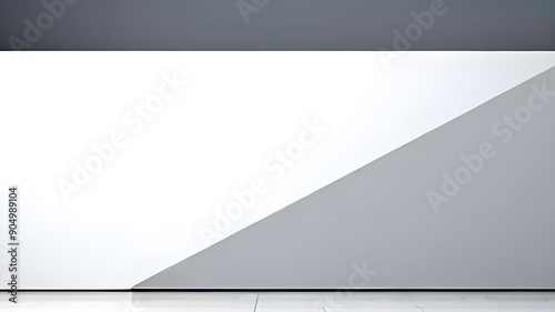 Clean White Background with Minimalist Black Details for Professional Presentations